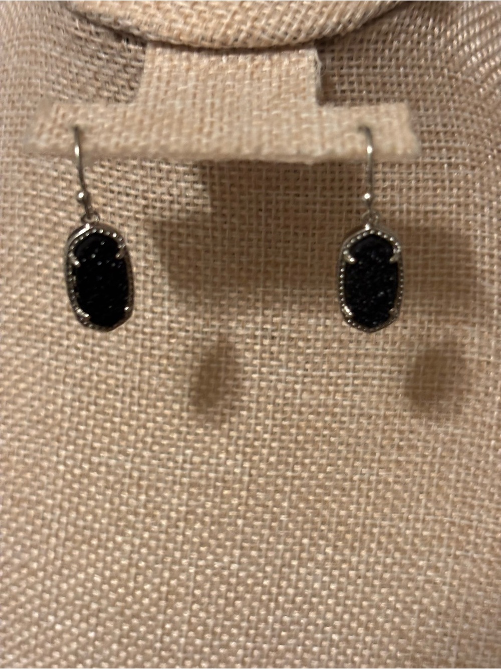Black Druzy Drop Earrings - Women Jewelry